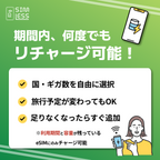カスタムeSIM 日本含む32ヵ国・エリアでチャージ可能（ローミング回線 ）